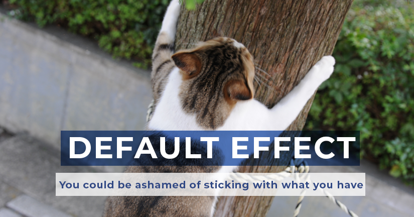 Default Effect: You could be ashamed of sticking with what you have