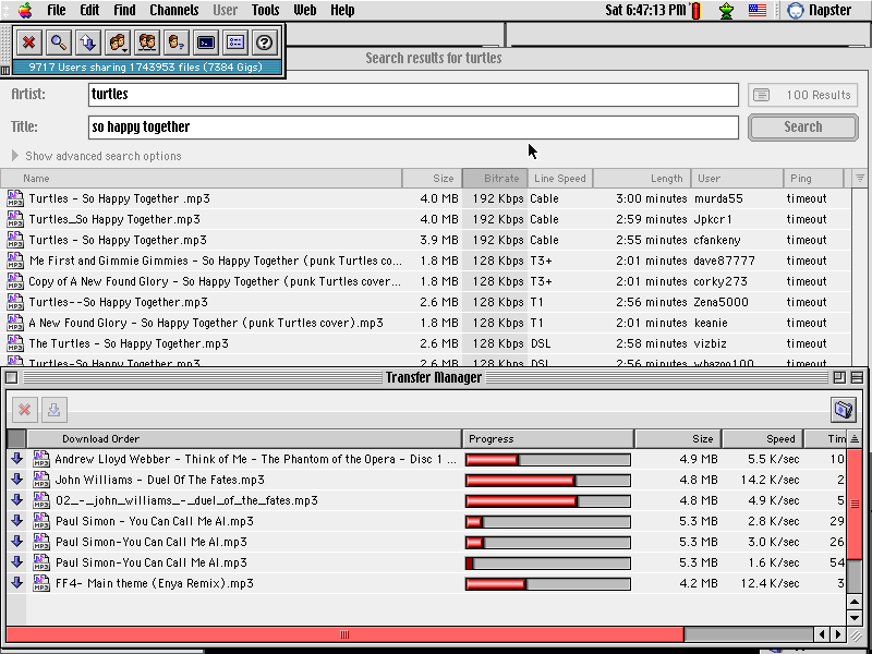 Napster on Mac